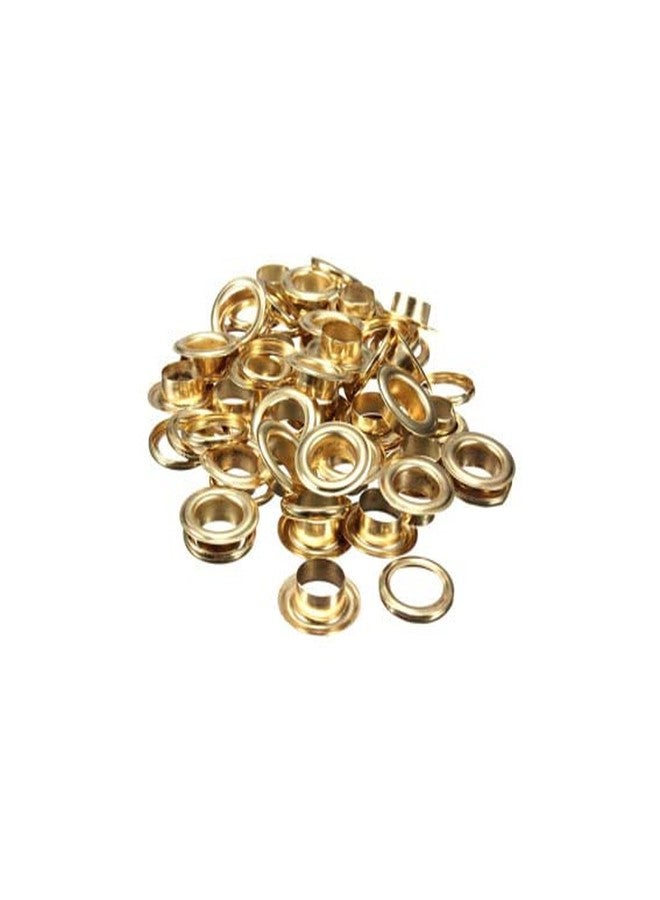 Nimida™ Metal Eyelets/Grommets/Rivets with Washers for Leather Craft Scrapbooking DIY Crafts Bags Tarpaulin - Golden Colour | Outer Dia 13mm (1/2 inch) Inner Dia 8 mm | Pack of 50 - Image 1